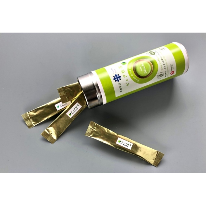 手軽に有機「凍結乾燥香り抹茶スティック」(1.5g×10本×2缶)〈有機 オーガニック 無農薬 宇治抹茶 抹茶 お茶 茶 緑茶 凍結乾燥 ステイック 飲料〉