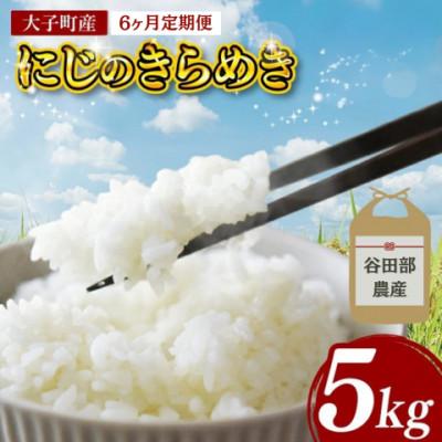 ふるさと納税 大子町 【毎月定期便】立神米「にじのきらめき」5kg(白米)全6回