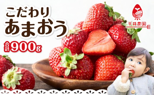 こだわりあまおう4パック（合計900g）｜2027年1月下旬～順次発送＜ひらい観光農園＞ あまおう いちご 福岡県限定 産地直送 高級ブランド 土づくり 安全性 濃厚な味 あかい まるい おおきい うまい 観光農園 苺ジャム トッピング パフェ ショートケーキ 福岡県 八女市