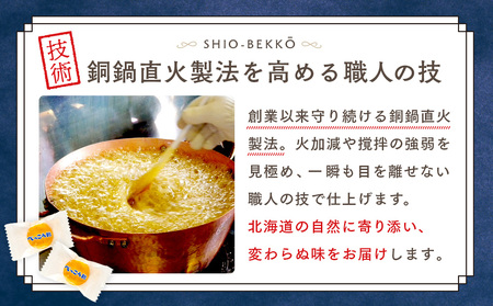 ロマンス製菓 塩べっこう飴 10袋 | キャンディ ベッコウ飴 北海道産 てんさい糖 甜菜糖 塩飴 シチリア産 岩塩  北海道 津別町 送料無料