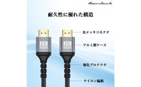 Hanx-Tech HDMI2.1ケーブル 3m AOP0040