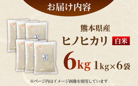 【先行予約】 ヒノヒカリ 白米 6㎏（1㎏×6袋） 【株式会社 岩下農園】[ZFS001]