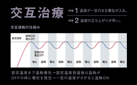 電位・温熱組合せ家庭用医療機器〔エアー〕ヘルシオン(セミダブル)