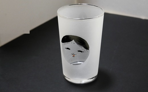 
                  ビアグラス（すりガラス　丸形・おかめとひょっとこ） 京都 京都府 井手 井手町 【182】
                