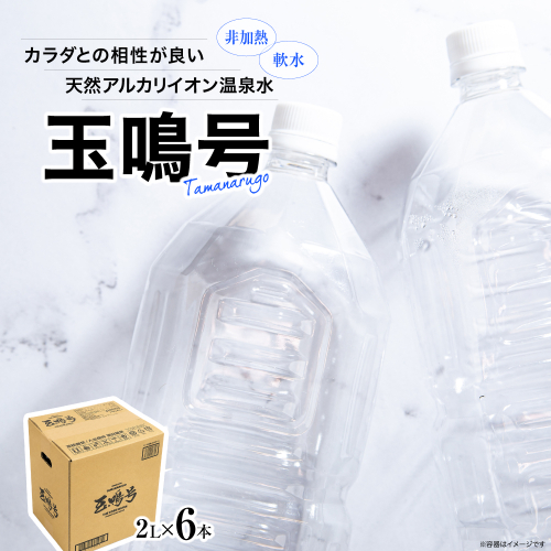 天然アルカリイオン温泉水『玉鳴号』2l×6本セット｜bi-tng-2l-6
