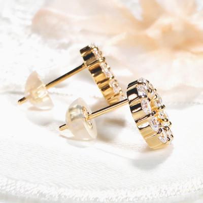 ふるさと納税 韮崎市 ピアス K18YG ゴールド ダイヤ 0.80ct サークルピアス スタッド【f208-k18yg】 |  | 01