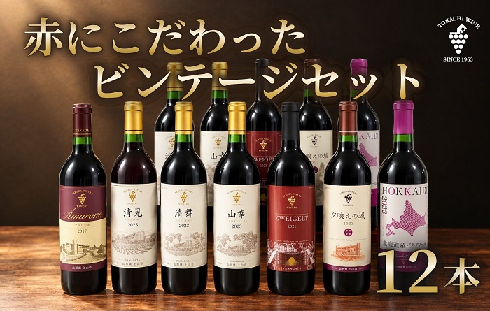 十勝ワイン 赤にこだわったビンテージ12本 北海道ワイン 国産ワイン ヴィンテージ ビンテージ 厳選 人気 受賞