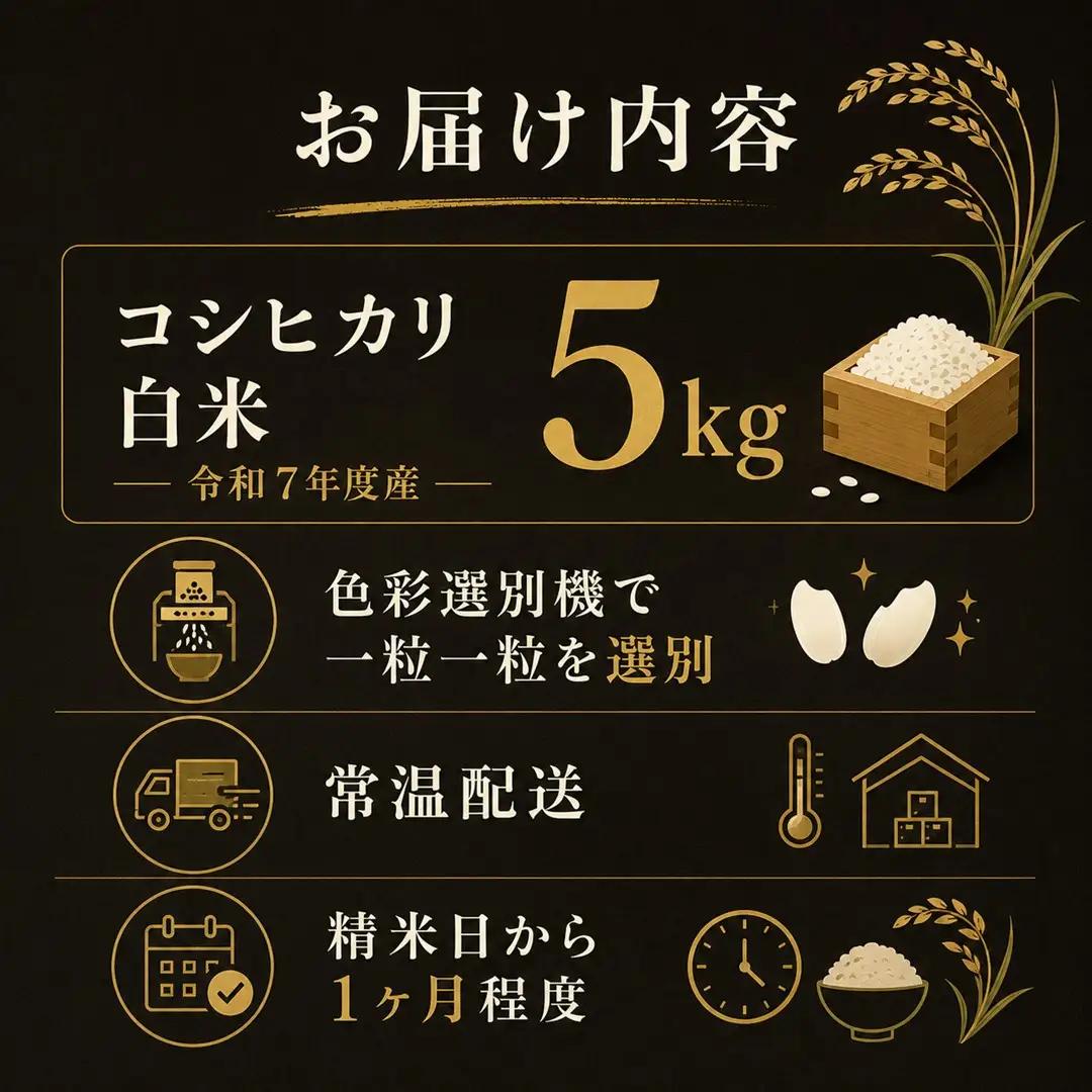 コシヒカリ 自然栽培米 5kg 精米 | 新潟県 佐渡市 コシヒカリ