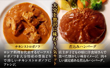 百膳の夢　豊後鶏のストロガノフ＆豊後牛入り煮込みハンバーグギフト_B081-008