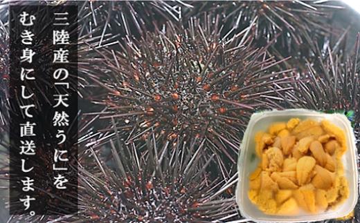 【5月より発送】天然生うに 100g×3個 国産 【配送日指定不可】《キタムラサキウニ》《無添加》《三陸産は濃厚な味》［05］