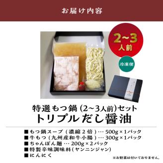 大昌園「特選もつ鍋セット・トリプルだし醤油2～3人前/特製辛味調味料付き」_Cn108