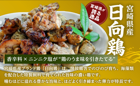宮崎県産「日向鶏」炭火焼5パック_MJ-93-001_(都城市) 炭火焼き 宮崎県産 日向鶏 120g×5パック 小分け 常温 おつまみ