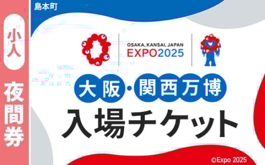 No.152 2025年日本国際博覧会入場チケット 夜間券（小人）【島本町返礼品】 ／ 万博 EXPO 2025 大阪万博 関西万博 夢洲 入場券 大阪府