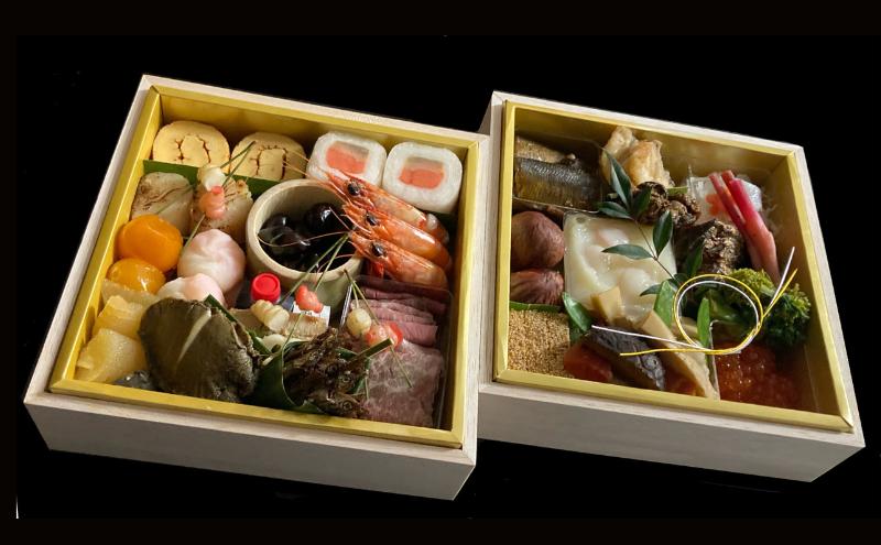 
                  【12月31日お届け限定】割烹竹万　厳選おせち料理「二段重」※関東地区限定・オンライン決済限定
                