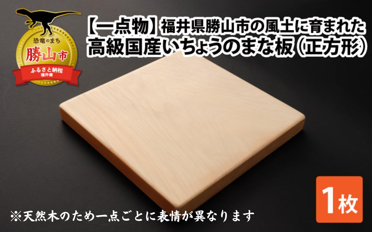 
                  【一点物】恐竜のまち福井県勝山市の風土に育まれた 日本製高級国産いちょうのまな板(正方形) [A-026006]
                