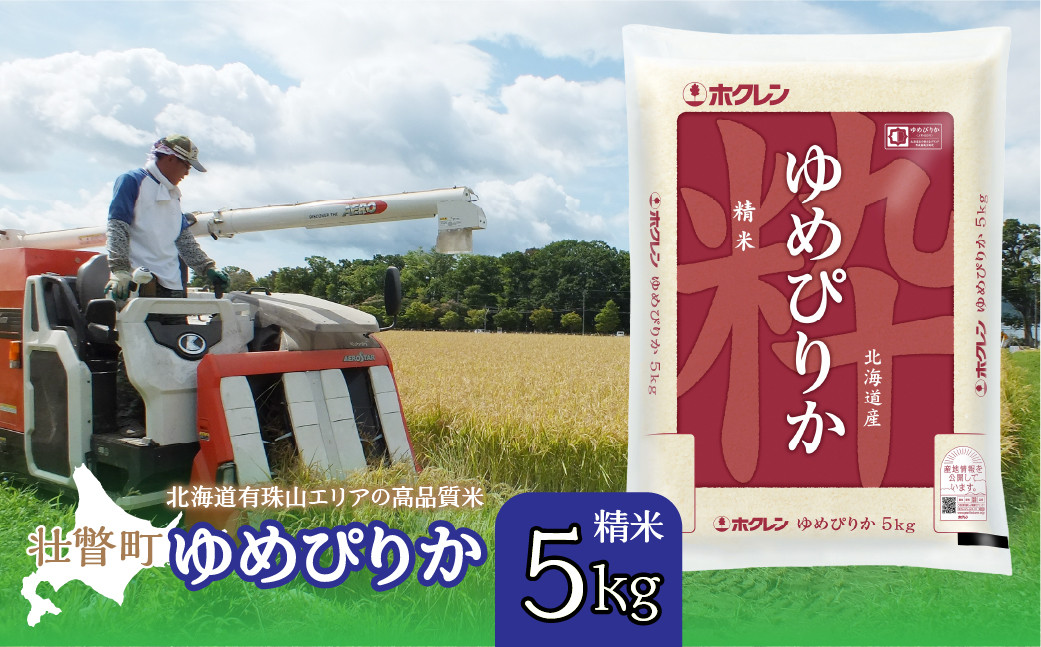 
            【令和7年産 】（精米5kg）ホクレンゆめぴりか 【 ふるさと納税 人気 おすすめ ランキング 北海道産 壮瞥 精米 米 白米 ゆめぴりか 甘い おにぎり おむすび こめ 贈り物 贈物 贈答 ギフト 大容量 詰合せ セット 北海道 壮瞥町 送料無料 】 SBTD034
          