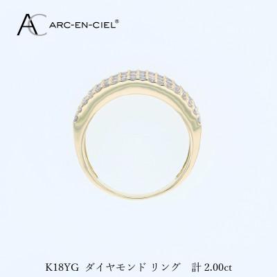 ふるさと納税 泉佐野市 アルカンシェル K18YGダイヤリング(計2.0ct)【鑑別書付き】サイズ9号 J078 |  | 03