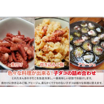 ふるさと納税 香美町 とれたまんまを急速冷凍 やわらか子ダコ 500g×2袋 1kg 冷凍 |  | 01