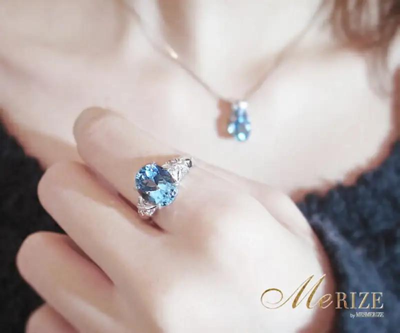 指輪 天然アクアマリン 2.0ct 天然ダイヤ 0.08ct Martine マルチーヌ【K18ホワイトゴールド】r-111（KRP）N38-1410 【リング 指輪 ジュエリー ギフト】