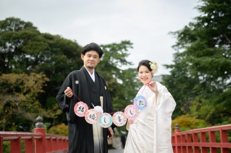 小田原城フォトウェディング（60分撮影・衣装・美容・写真データ付き）