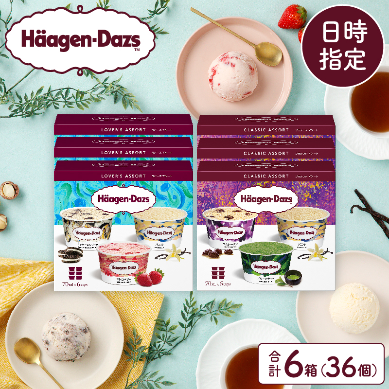 【着日指定】ハーゲンダッツ『アソートボックス6箱』 アイス スイーツ デザート_H0016-124