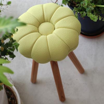 ふるさと納税 大川市 monaca stool:kiku【イエロー/栴檀/高さ45cm】