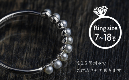 pt900 淡水 パール リング 指輪 （RP-MR-0588） 鑑別書 保証書 ケース 付 ／ ジュエリー アクセサリー 宝石 プラチナ ギフト プレゼント 贈り物 記念日 お祝い 誕生日 人気 高