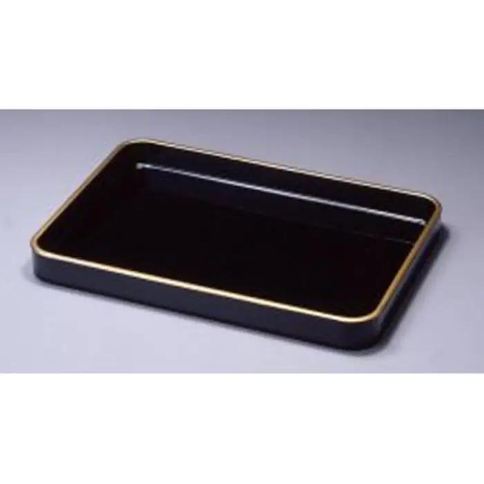 木製 漆塗 賞状盆 金縁付（尺七 約51.8cm）天然木 天然うるし 手塗［YS34］