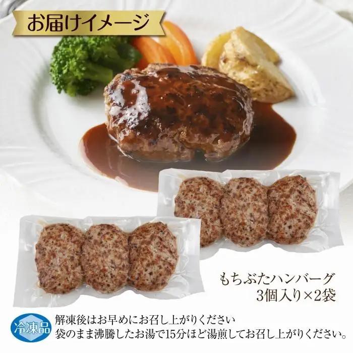 和豚 もちぶた ハンバーグ 各120g×3個入 2袋セット もちぶた100%使用 国産 豚肉 ポーク ハンバーグ プレーン 冷凍 手軽 湯せん お惣菜 夕食 洋食 肉の片山 送料無料 新潟県 南魚沼市