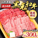 【ふるさと納税】 【山形牛】黒毛和牛 厳選部位 焼き肉用300g（肩ロース、もも肉） にく 肉 お肉 牛肉 山形県 新庄市 F3S-1972