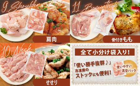 宮崎県産若鶏まるごと3.05kgセット_14-M601_(都城市) 宮崎県産若鶏 真空パック もも切身 むね切身 筋なしささみ 砂肝 肝 手羽先 手羽中 手羽元 肩肉 小肉 骨付きもも