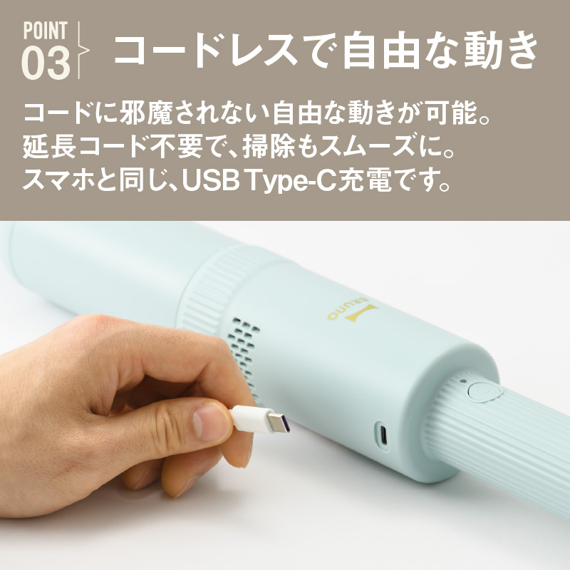 BRUNO スリム2WAYスティッククリーナー ネイビー