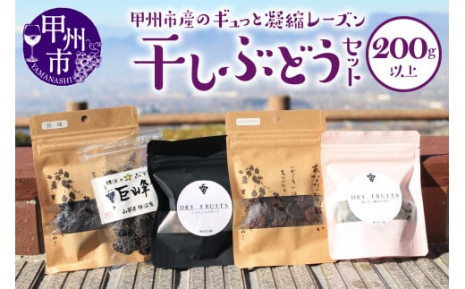 甲州市産干しぶどうセット200g以上 B-950