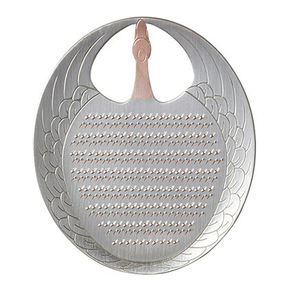 【ふるさと納税】純銅おろし金・鶴型・薬味専用・スクレーパー付き　雑貨・日用品