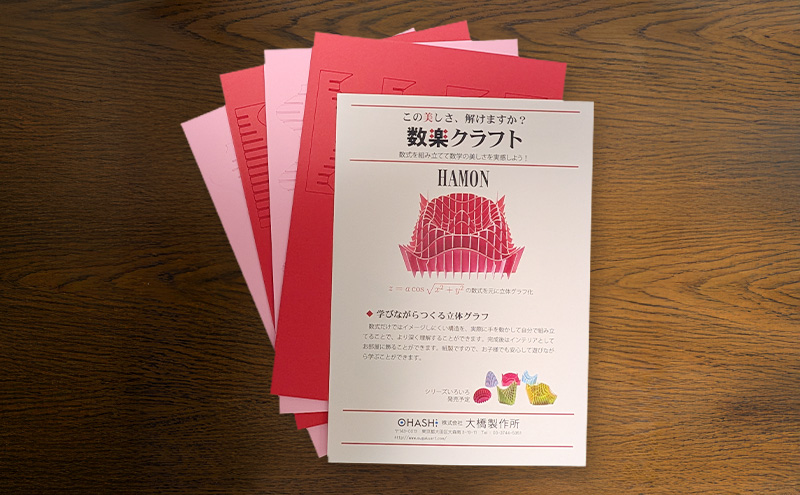 数楽クラフトセット PEGASUSI 波紋 2つの2変数関数のセット 数楽アート 数楽クラフト 組み立て 数学 数式の美しさ 馬の鞍 三角関数 アート オブジェ 立体グラフ 多変数関数 2変数関数 ユ