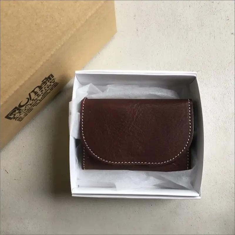 栃木レザー カードケース 牛革カード入れ ﾀﾞｰｸﾌﾞﾗｳﾝ
