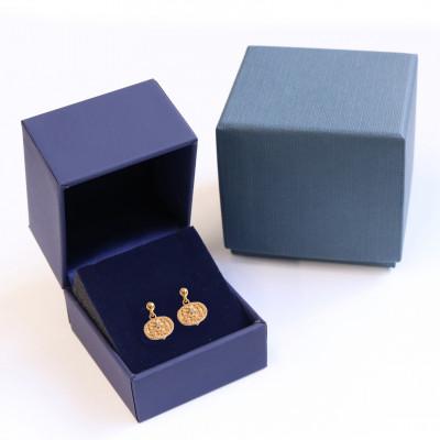 ふるさと納税 山梨県 【Do_goods】 古墳時代の造形美　『心葉形杏葉』ダイヤモンド ピアス 659-873-D |  | 03