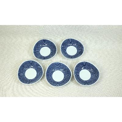 ふるさと納税 長崎県 【波佐見焼】φ15.5cmの小鉢 藍染駒筋　【西海陶器】5_ 32551