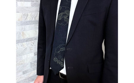 ネクタイ 和福デニムネクタイ グリーン 富士山柄 [BAGM007] ネクタイ