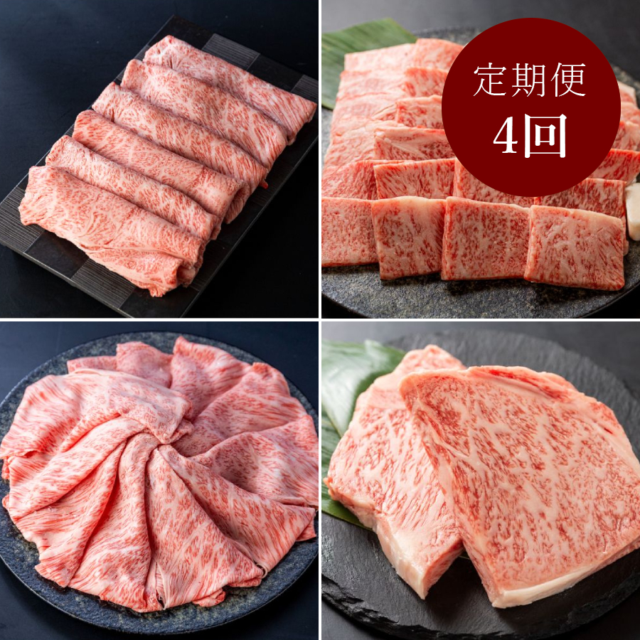 ＜肉の沖村＞A５等級「飛騨牛」【霜降りコース】4ヵ月定期便