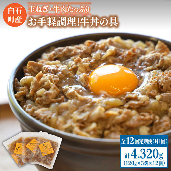 【ふるさと納税】 【全12回定期便】 身体にやさしい！お手軽調理！牛丼の具（120g×3袋入り）【べんがら】 牛肉 丼 惣菜 レトルト おかず 時短 簡単調理 D9W[IAZ008]