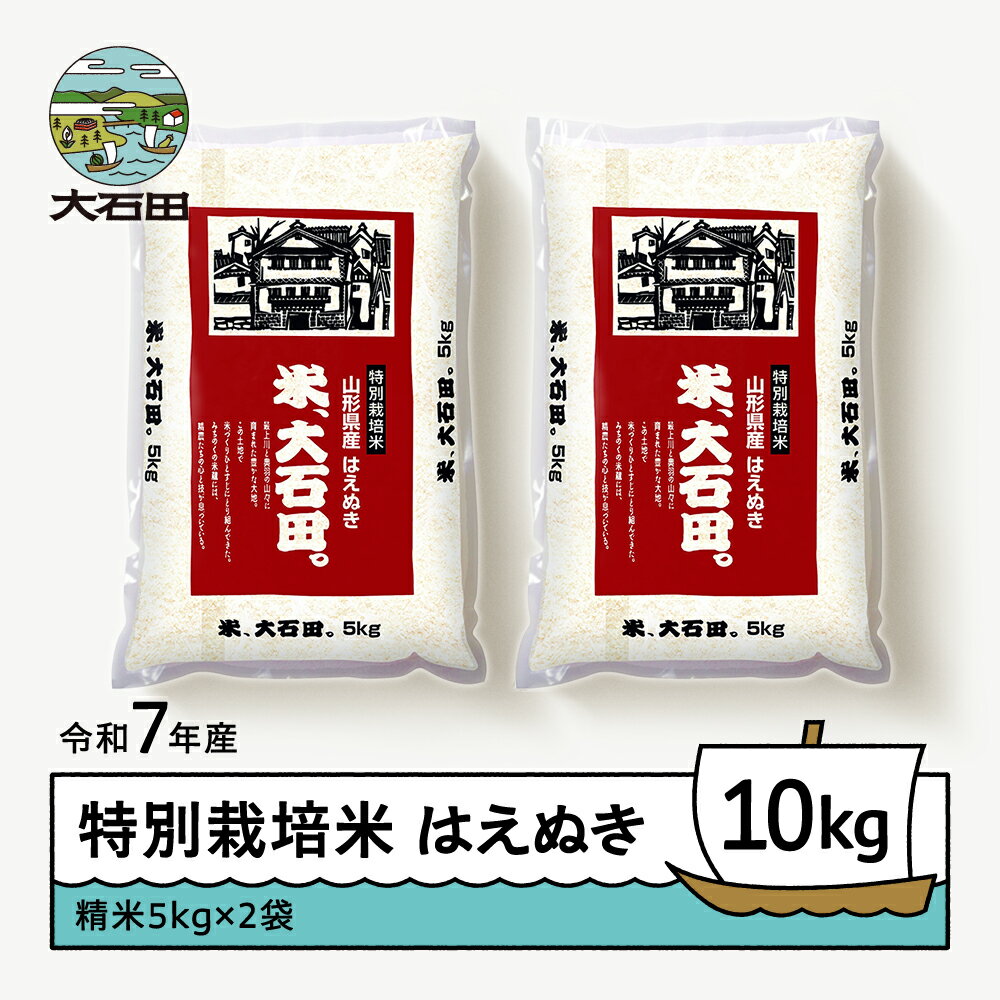 【ふるさと納税】新米 米 令和7年産 はえぬき 10kg 大石田町産 特別栽培米 精米 送料無料 大石田
