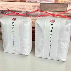 米 お米 《定期便》4kg×6ヶ月 秋田県産 あきたこまち 玄米 2kg×2袋 神宿る里の米「ひの米」（お米 小分け）