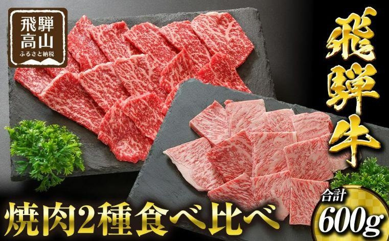 飛騨高山の誇り 飛騨牛焼肉 リブロース＆モモ合計600g 2～4人前　｜飛騨牛 ブランド 焼肉セット 黒毛和牛 飛騨高山 マノア株式会社　PS001 　