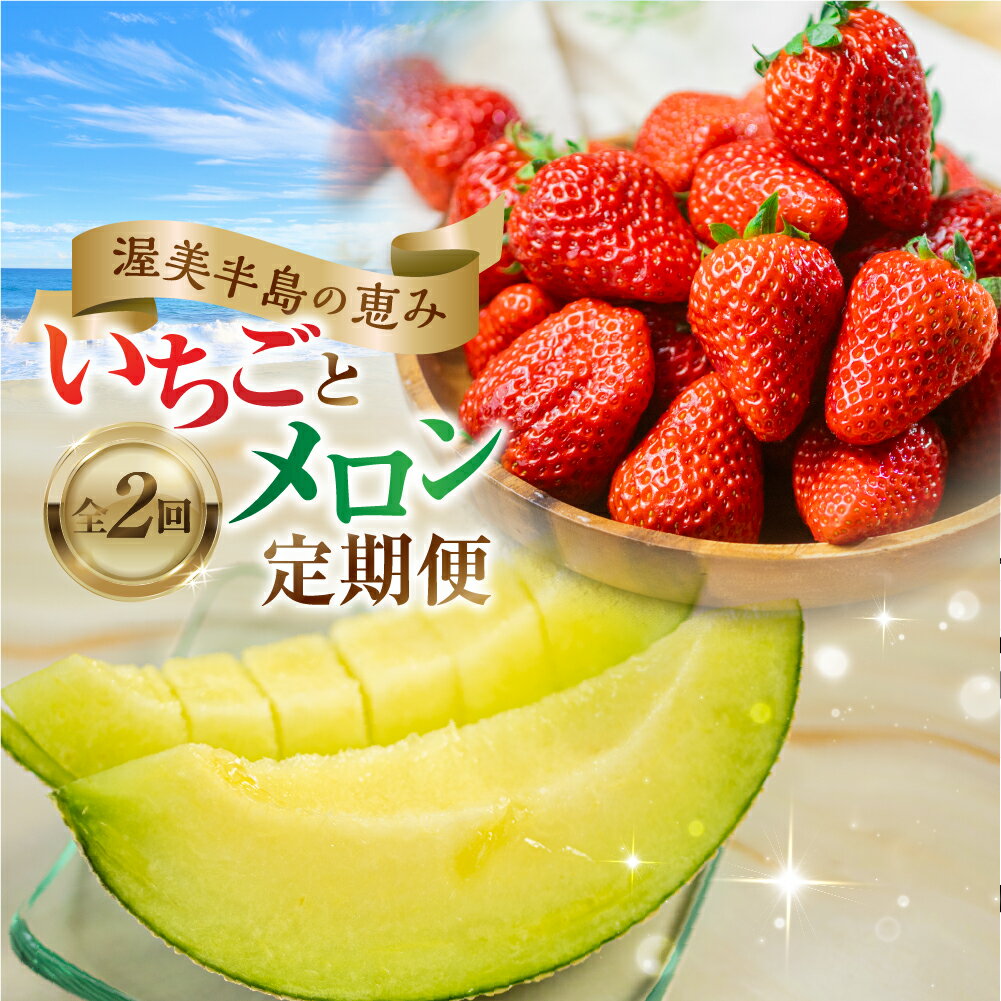 【ふるさと納税】 先行予約 メロン・イチゴ定期便 全2回 メロン 数量限定 渥美半島 伊良湖潮風育ち 田原市 お取り寄せ 産地直送 送料無料 どうまい