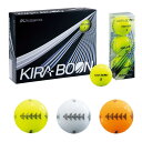 【ふるさと納税】ゴルフボール KIRA BOON 1ダース 12個入 高反発 中高弾道 三角 イエロー 三角 ホワイト 三角 オレンジ 超反発 kasco キャスコ【距離 アップ 高反発 超反発 パット 入る】