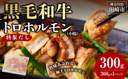 黒毛和牛トロホルモン（小腸）　特製だし0.3kg ( 300g × 1パック )【順次発送】 【kw0096-0968】
