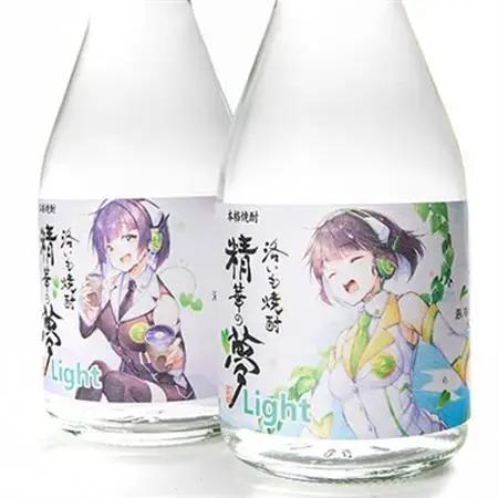 洛いも焼酎「精華の夢」light白＆黒300mlセット(ふるさと納税オリジナルイラスト)【1283451】