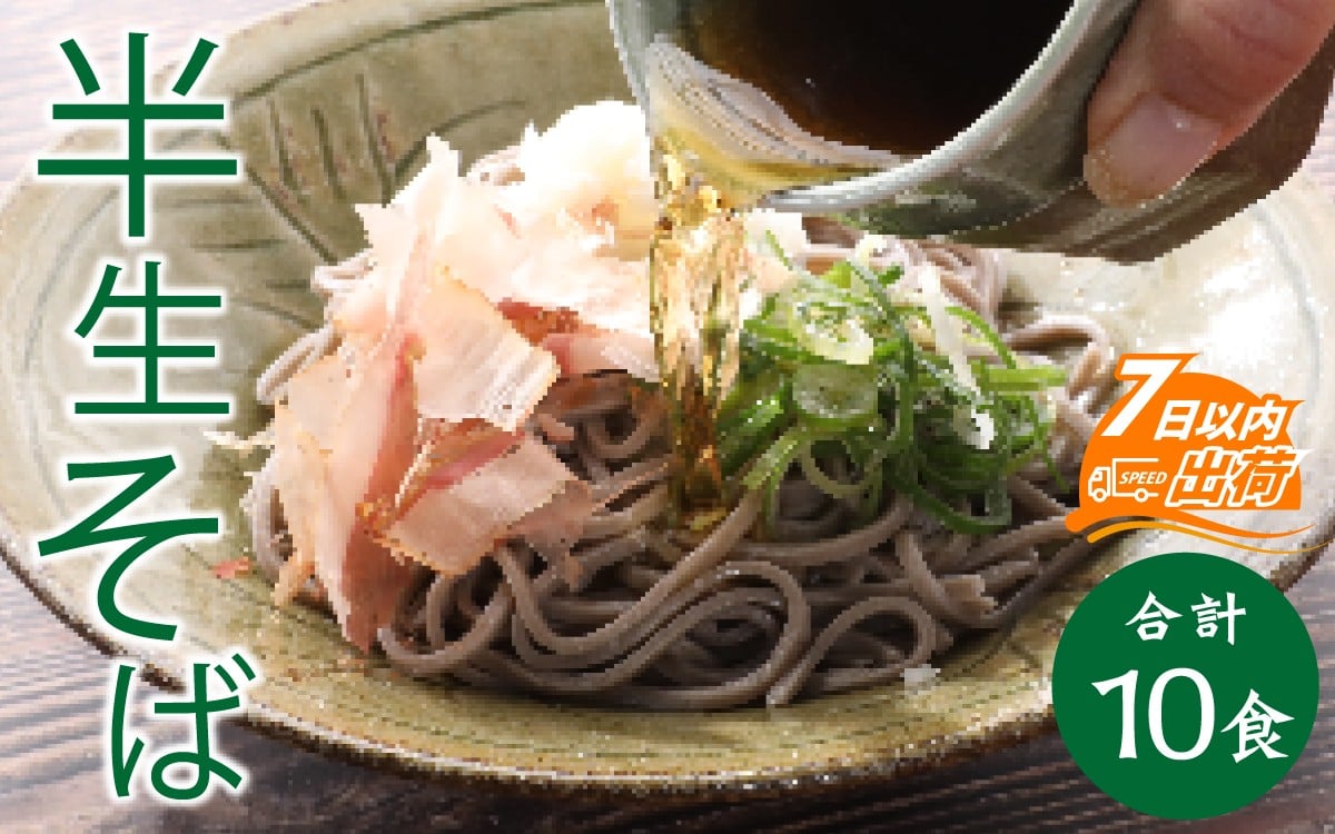 
            【12月26日受付分まで年内配送】ヤマサ製麺 半生そば 10食（越前そば4食+永平寺そば6食） [A-120008]【年内発送 年内お届け】
          