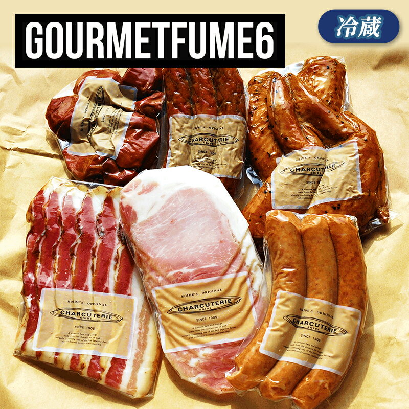 【ふるさと納税】グルメフュメ6　冷蔵　食品 加工肉 豚肉 ベーコン ロースハム ウィンナー ソーセージ 手羽先スモーク 砂肝スモーク ソフトサラミ ギフト 贈答品